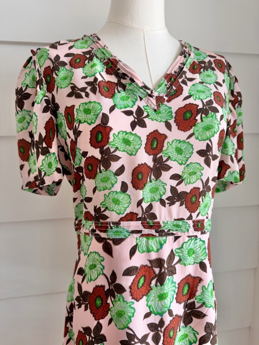 Sandro Antropique Floral Print Silk Dress size 40/ US 8 - Picture 5 of 13